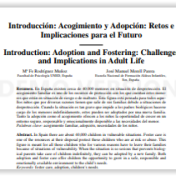 Introducción: Acogimiento y Adopción: Retos e Implicaciones para el Futuro