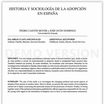 Historia y sociología de la adopción en España