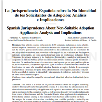 La Jurisprudencia Española sobre la No Idoneidad de los Solicitantes de Adopción: Análisis e Implicaciones