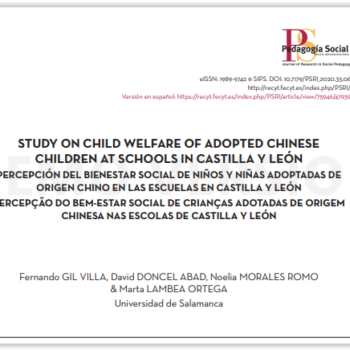 Estudio sobre bienestar infantil de niños chinos adoptados en escuelas de Castilla y León