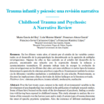 Trauma infantil y psicosis: una revisión narrativa